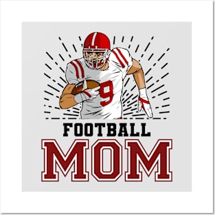 Football Mom // Retro Football Player Posters and Art